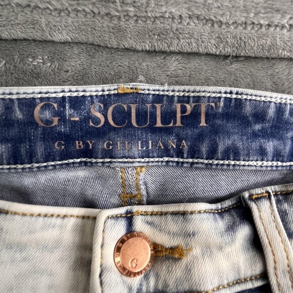 G by Giuliana Jeans Women's 16P Laguna Wash Blue G-Sculpt Straight Denim Lycra - Picture 3 of 16